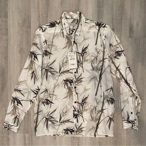 Zara HEMP PRINT SHIRT
